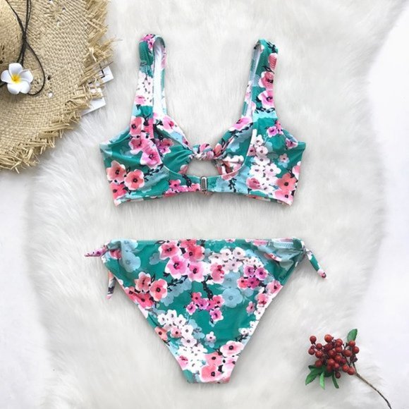 Amberlynn Floral Romance Low Rise Bikini Set - Picture 8 of 9